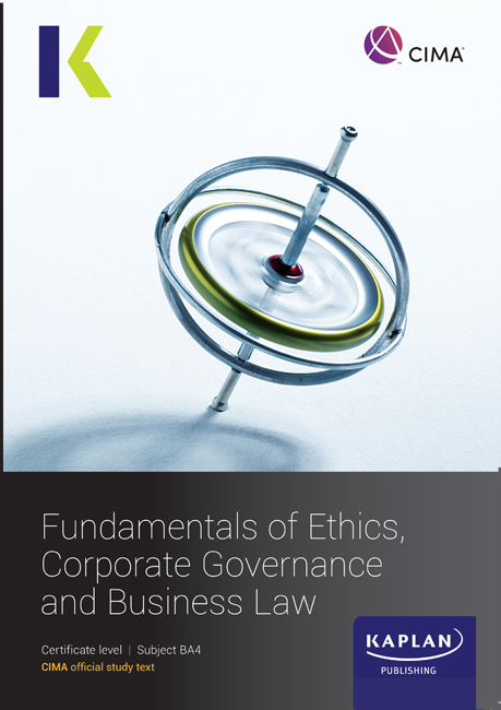 CIMA (eBook) Fundamentals of Ethics, Governance and Law Study Text (BA4) 2025