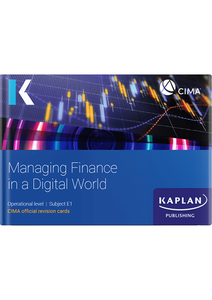 [9781839967931] CIMA Managing Finance in a Digital World E1 Revision Cards 2025